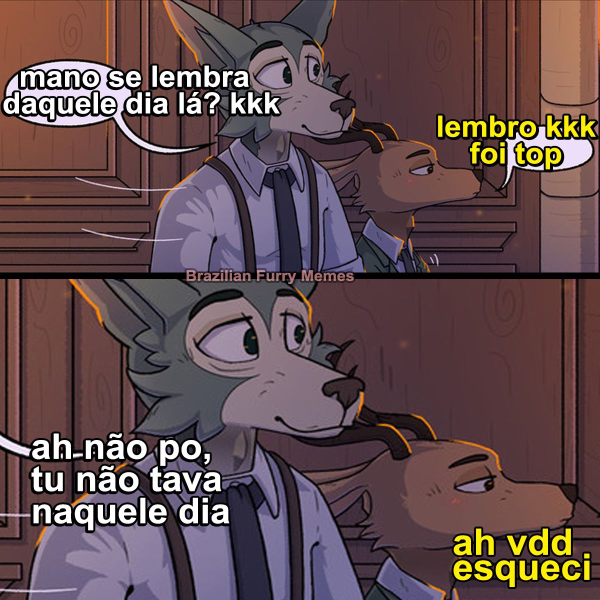 a cartoon picture of a wolf with a capt that reads, i m 